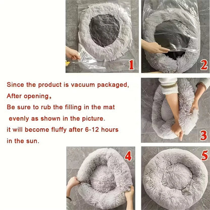 Soft Plush Donut Bed