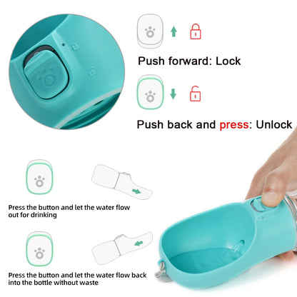 Portable 550ml Dog Water Bottle
