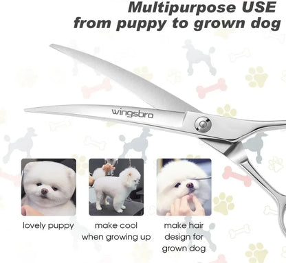 Professional 7.5 Inch Curved Grooming Scissors