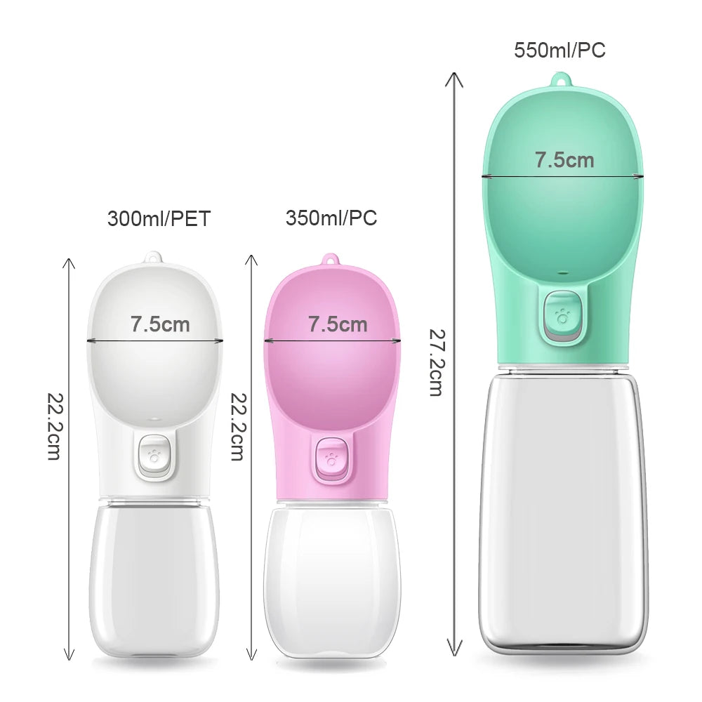 Portable 550ml Dog Water Bottle