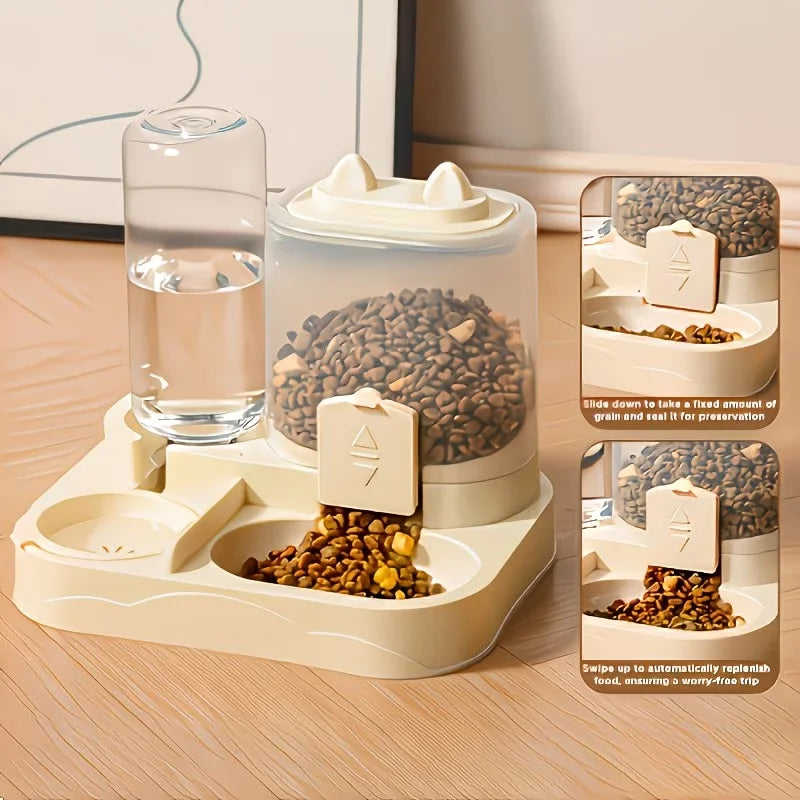 2 In 1 Pet Feeder Water Dispenser Travel Bowl