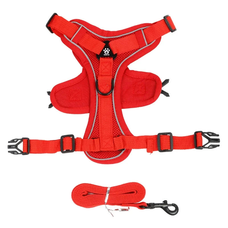 Adjustable No Pull Harness Leash Set