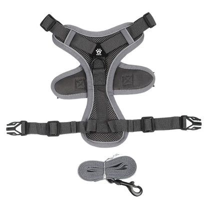 Adjustable No Pull Harness Leash Set
