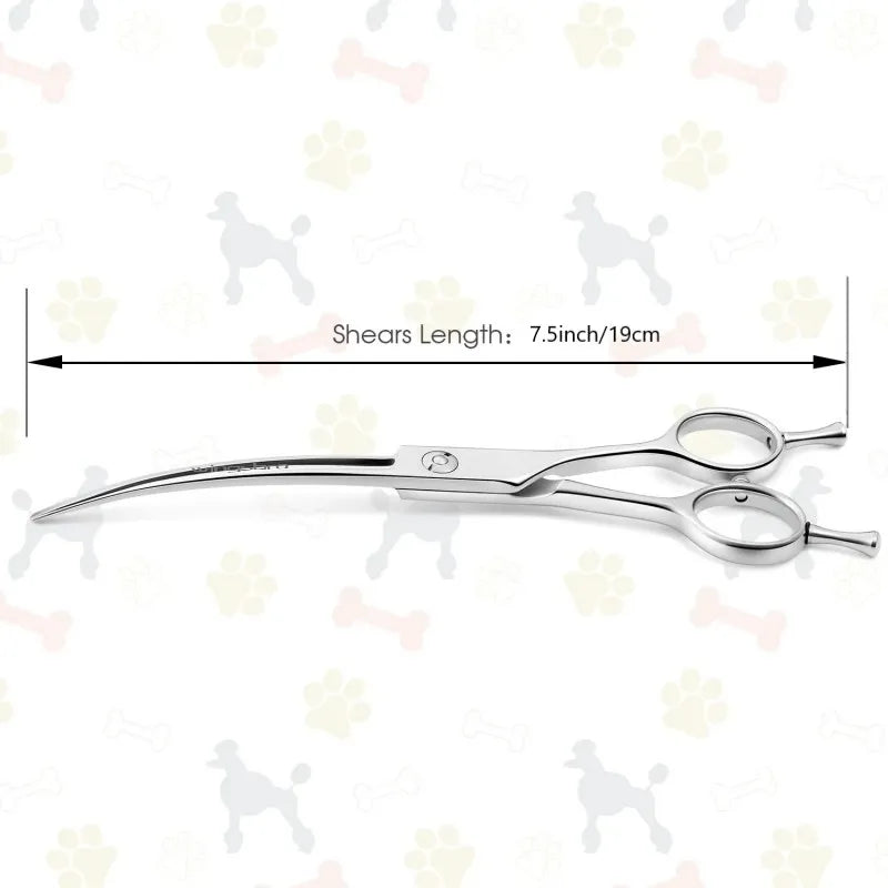 Professional 7.5 Inch Curved Grooming Scissors