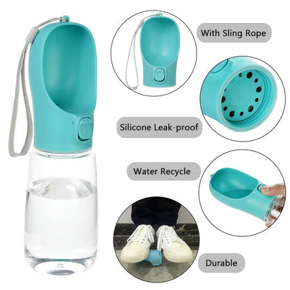 Portable 550ml Dog Water Bottle