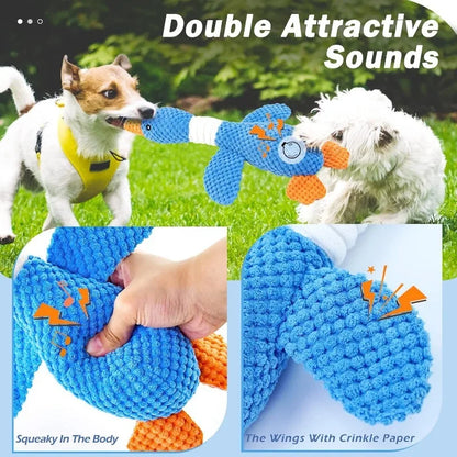 Interactive Plush Squeaky Chew Toy